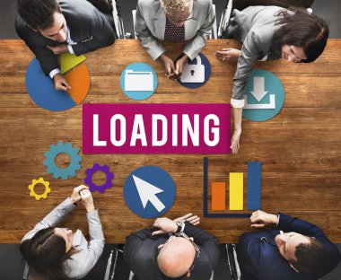 Ofiste çalışan iş adamları