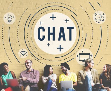 çeşitlilik arkadaşları ile sohbet duvarının yakınında