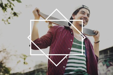 yakışıklı patenci çocuk