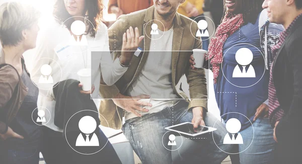 People at coffee break and team — Stock Photo, Image