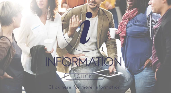 People at coffee break and Information — Stock Photo, Image