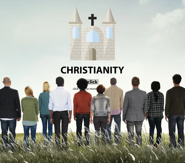 Pessoas Multiétnicas e Cristianismo — Fotografia de Stock