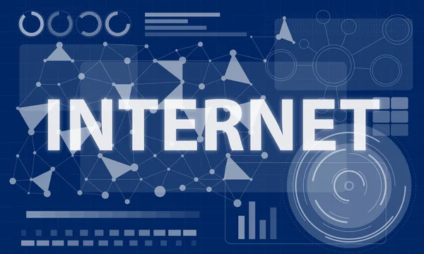 Red informática, concepto de Internet — Foto de Stock