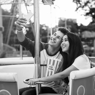 Eğlence Parkı Selfie kavramı