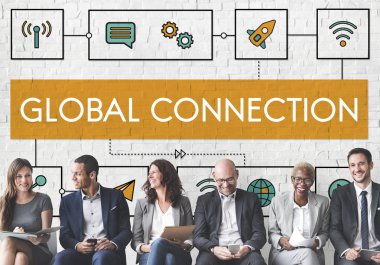 Ofiste çalışan iş adamları