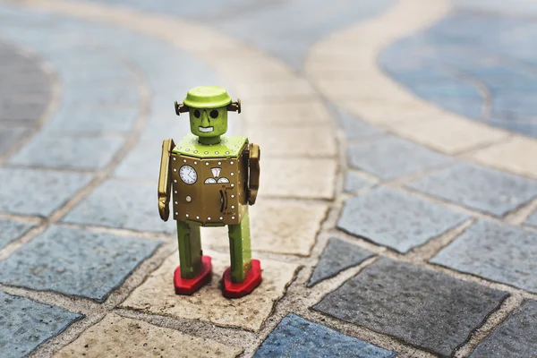 Green toy robot — Stock Photo, Image