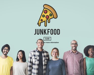 çeşitlilik insanlar ve abur cubur 