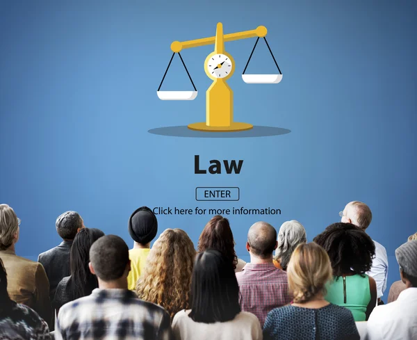 Persone in seminario con la legge — Foto Stock