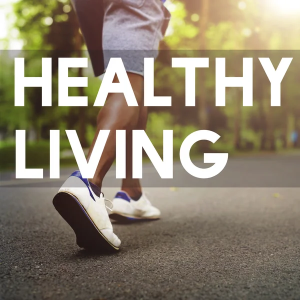 Texto gráfico: Vida saludable — Foto de Stock