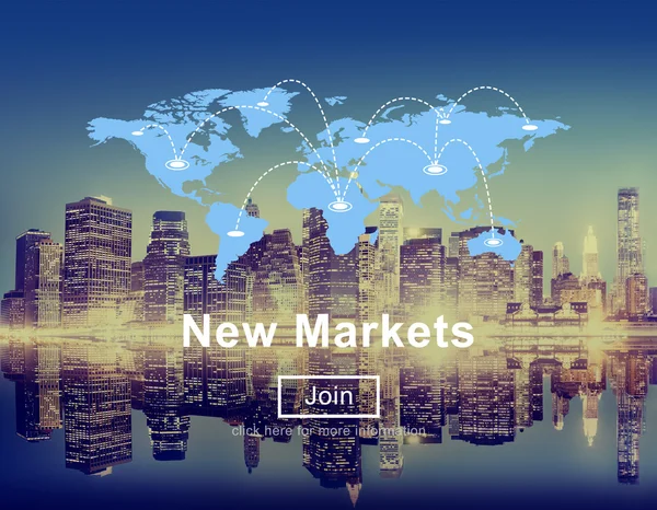 Conceito de Novos Mercados — Fotografia de Stock