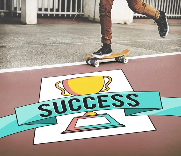 Hipster ride su skateboard — Foto Stock