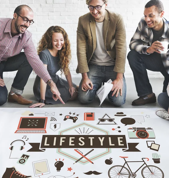 A tervezők a poszter és életmód — Stock Fotó