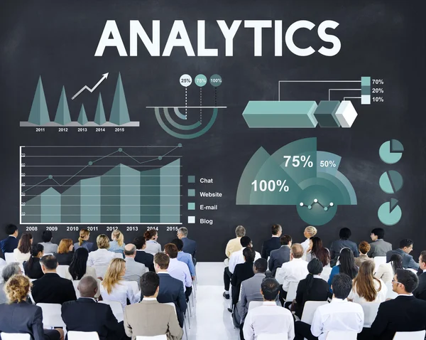 People at seminar and Analytics Concept — Stock Photo, Image