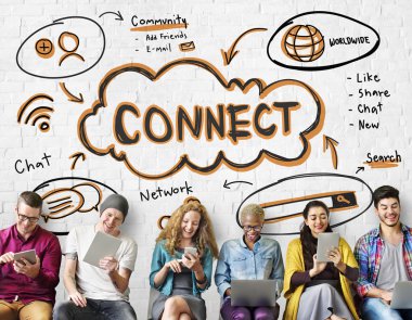 İnsanlar dijital araçları tarama  