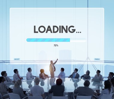 Yükleme Çubuğu Simgesi olan İş Adamları