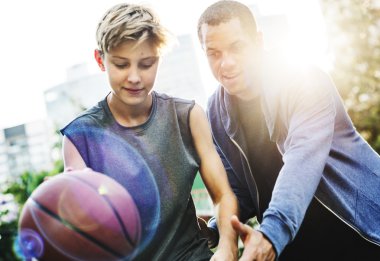 Çocuk oyun Basketbol öğretim sporcu