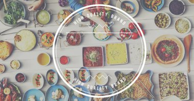 Gıda ve kaliteli markası ile tablo