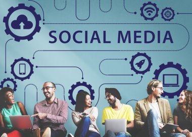 sosyal medya ile duvar çeşitlilik arkadaşları