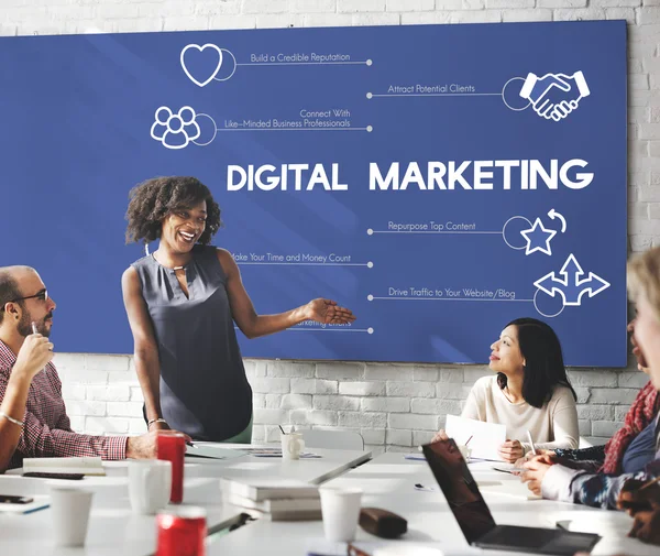Digitális Marketing üzleti találkozó — Stock Fotó