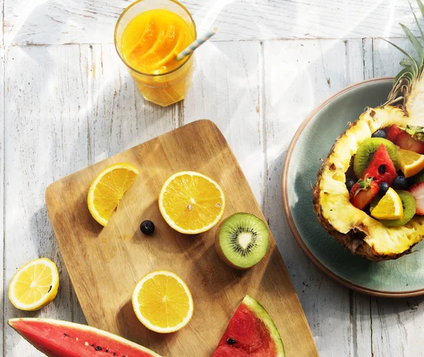 Tropical Fruits on table — Stock Photo, Image