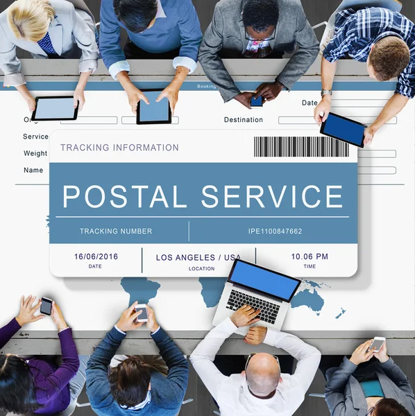 Podnikatelé a koncepce poštovních služeb — Stock fotografie