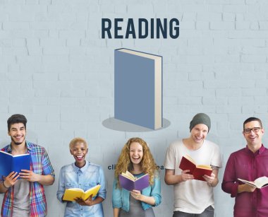 İnsanlar holding kitaplar