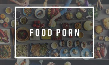 Tablo ile gıda ve Gıda Porn