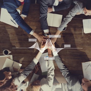 Ofiste çalışan iş adamları