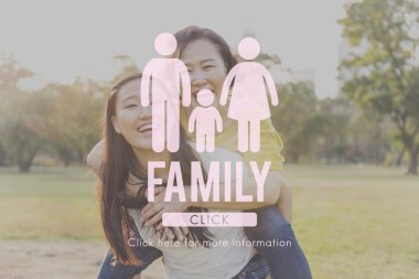 mutlu anne ve kızı