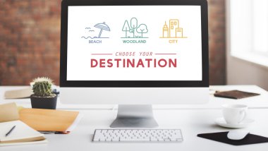 bilgisayar monitöründe çalışma alanı tablosu