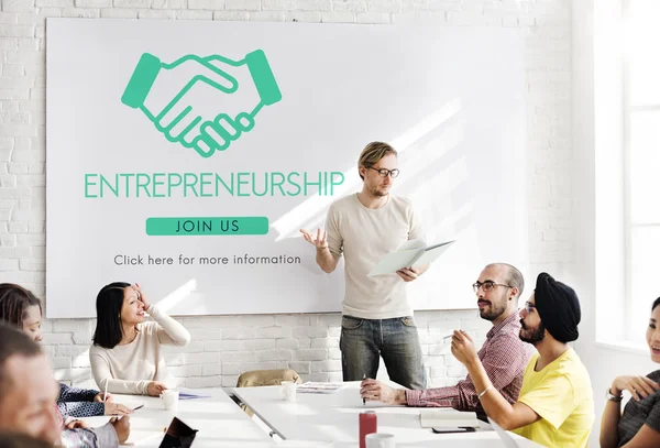 Affärsmöte med entreprenörskap — Stockfoto