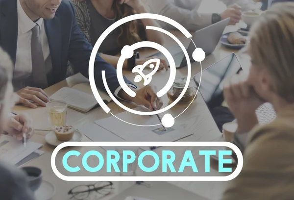 People discussing about Corporate — Stock Photo, Image