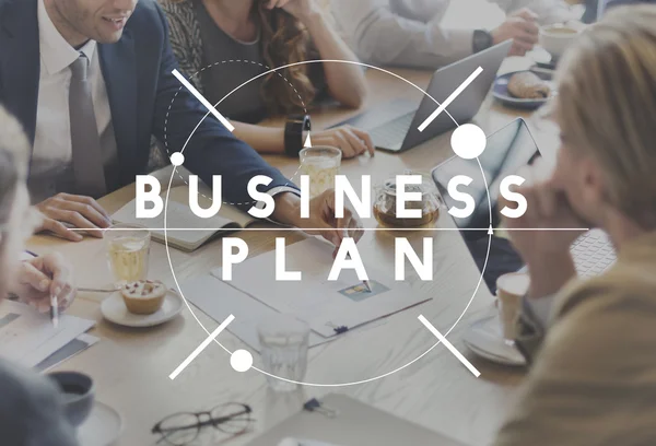 People discussing about Business Plan — Stock Photo, Image