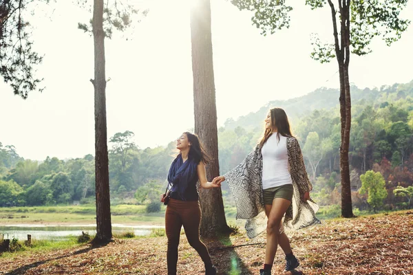 Best friends outdoors — Stock Photo, Image