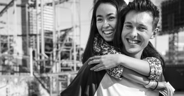 Genç insanlar, zevk eğlence parkı 