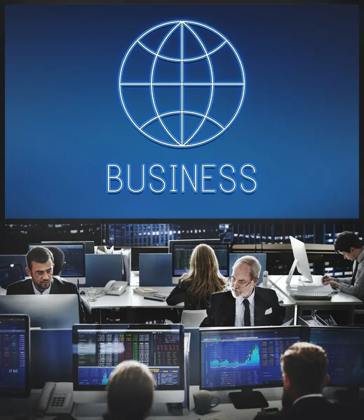 Trabalhadores de negócios e negócios globais — Fotografia de Stock