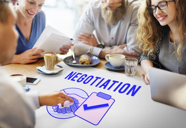 People discussing about Negotiation — Stock Photo, Image