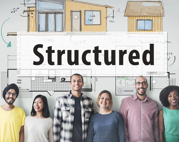 Diversiteit mensen en gestructureerd — Stockfoto