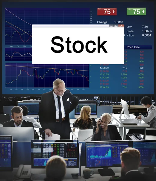 Business workers and Stock — Stock Photo, Image