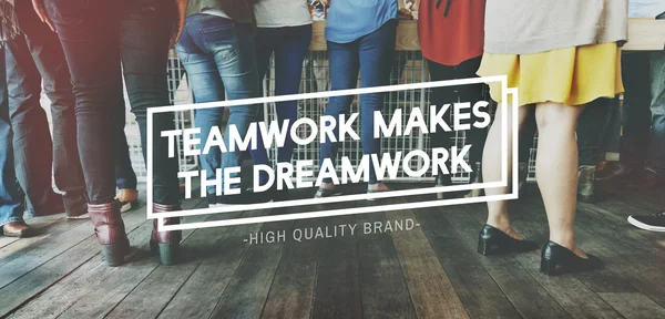 팀웍은 Dreamwork 개념 있는 사람들 — 스톡 사진