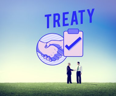 İş adamları el sıkışıyor