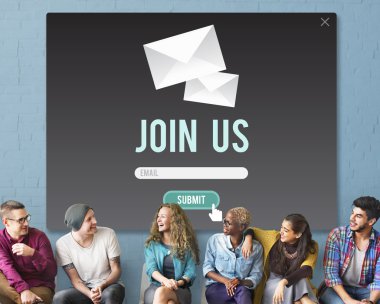 oturma ve konuşmak insanlar