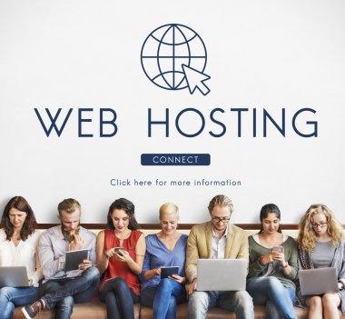 aygıtlar ve Web Hosting ile insanlar oturup