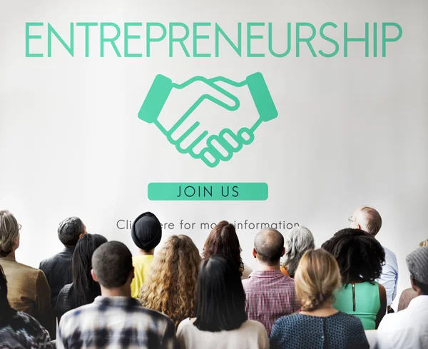 Människor på seminarium med entreprenörskap — Stockfoto