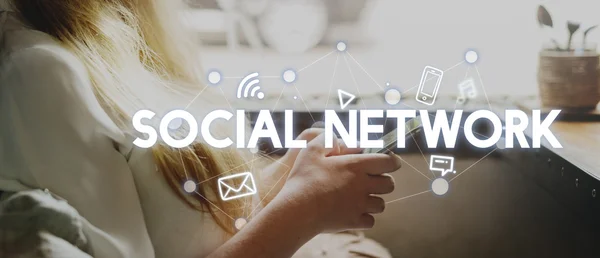Social Networking globális kommunikációs — Stock Fotó