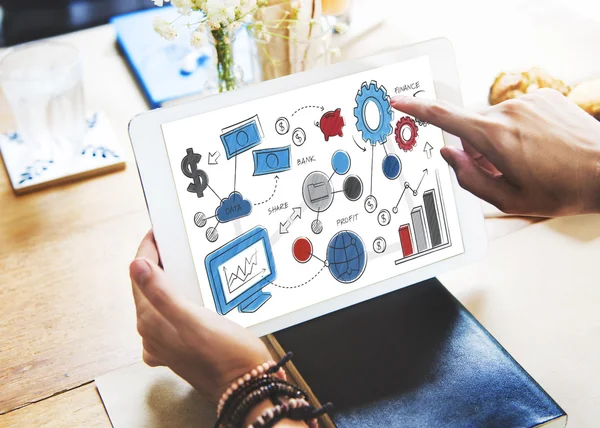 Tablet kullanan kadın 