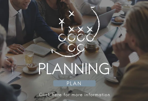 Pessoas discutindo sobre Planejamento — Fotografia de Stock