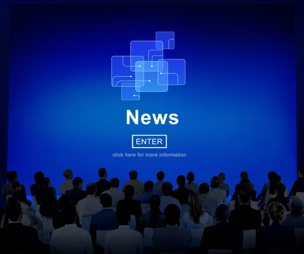 People at seminar and News Concept — Stock Photo, Image