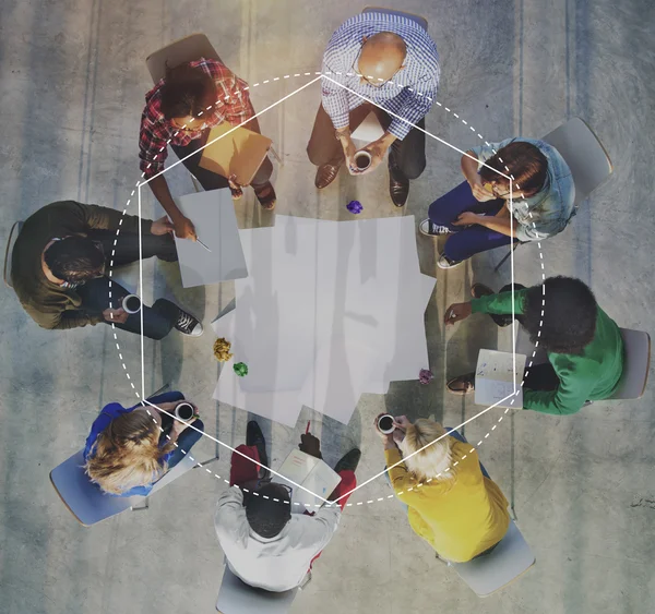 Group of people working together — Stock Photo, Image