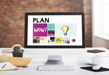 bilgisayar monitöründe çalışma alanı tablosu